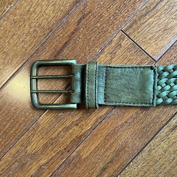 Hobo | Three Strand Braided Leather Belt in Green Size Medium Bohemian - Picture 4 of 6